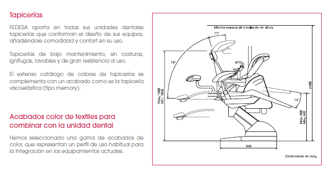 Sillón Dental Fedesa Astral Lux 4 aparatología dental tapicerias astral daltech